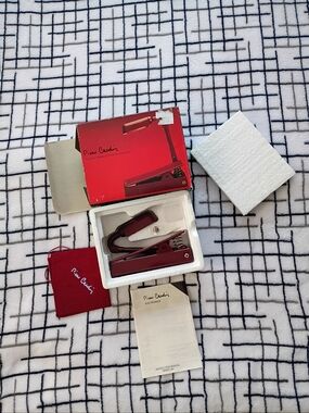 Vintage Pierre Cardin Portable Electronic Clip-On Lamp Maroon NEW IN BOX